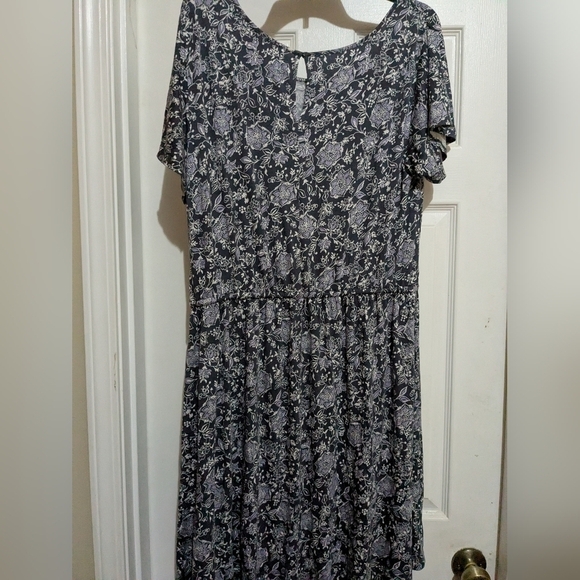 LOFT Blue and White Floral Dress NWT 16 - Picture 2 of 12